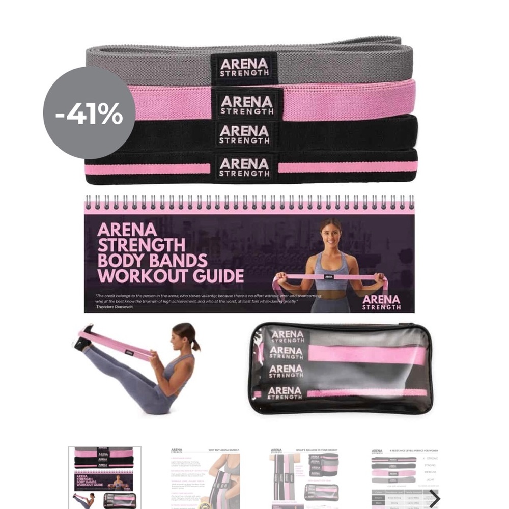 NWT Arena Strength Body Bands & Guidebook